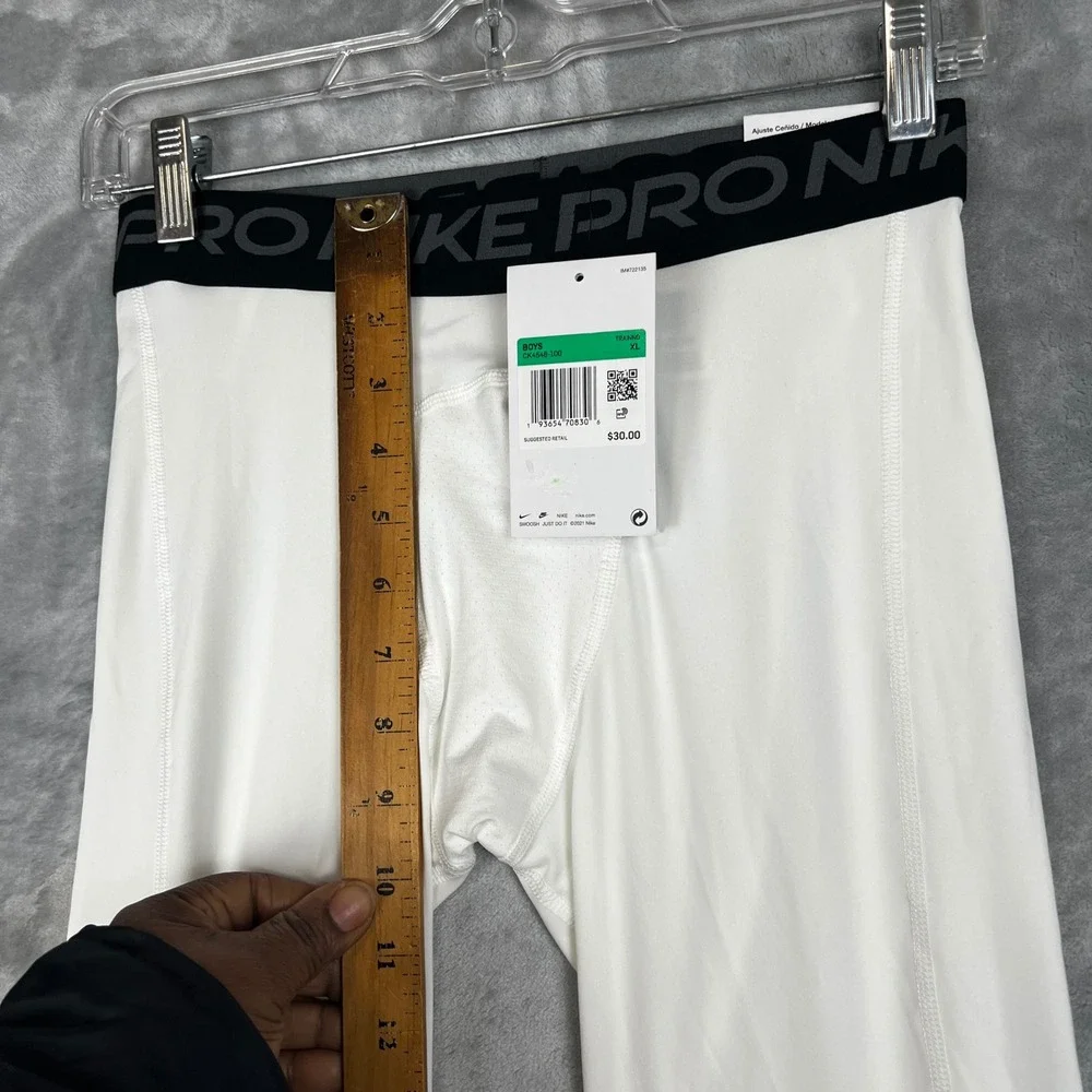 Nike Pro Boys Training Tights White‎ CK4546 100 Size XL